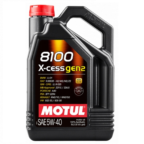Масло Motul 8100 X-cess GEN2 SAE 5W40 4л