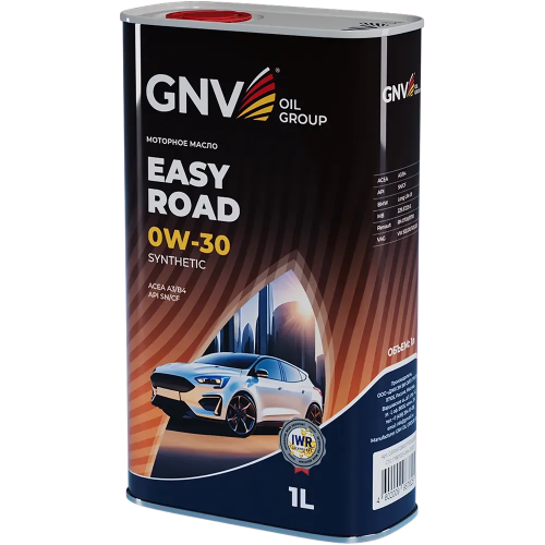 Моторное масло GNV Easy Road 0W30 СИНТ SN/CF A3/B4 1 л