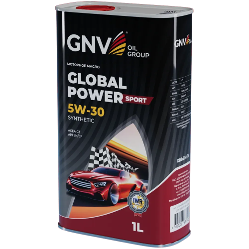 Моторное масло GNV Global Power Sport 5W30 СИНТ SN/CF C3 1 л
