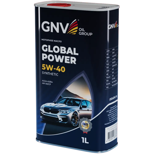 Моторное масло GNV Global Power 5W40 СИНТ SN A3/B4 1 л