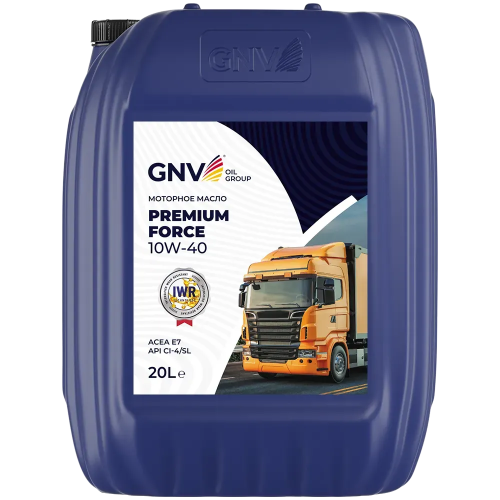Моторное масло GNV Premium Force 10W40 П/СИНТ E7 CI-4/SL 20 л.