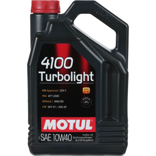 Масло Motul 4100 Turbolight 10W40 4л