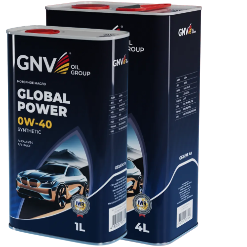 Моторное масло GNV Global Power 0W40 СИНТ SN/CF A3/B4 (Image box 4+1) 5 л