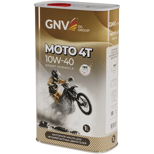 Моторное масло для мототехники GNV Moto 4T 10W40 Sport Formula МИНЕР 1 л